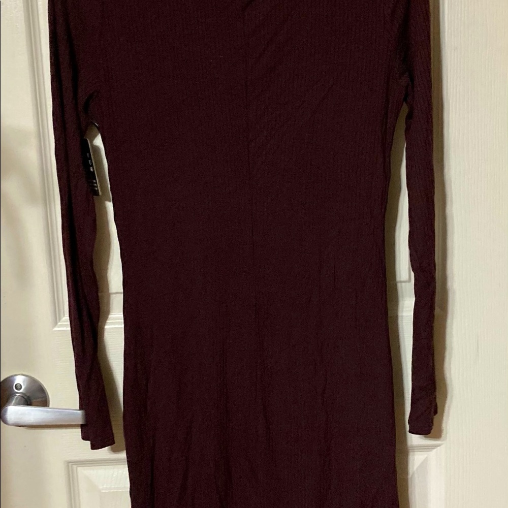 Express Ribbed Square Neck Sheath Dress - Picture 7 of 9